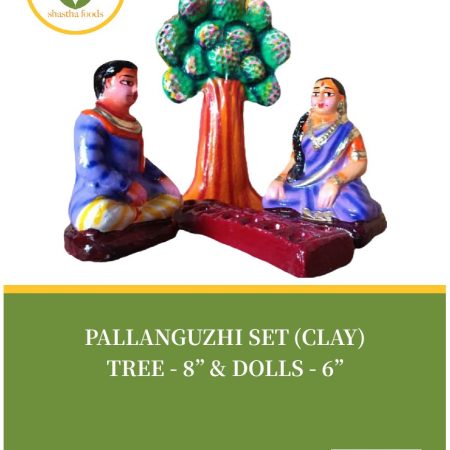 Pallanguzhi Set - ( CLAY ) Tree 8", Dolls 6"